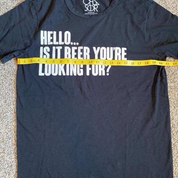 Chaser Men's "Hello... Beer" T-Shirt - Large - Picture 3 of 3